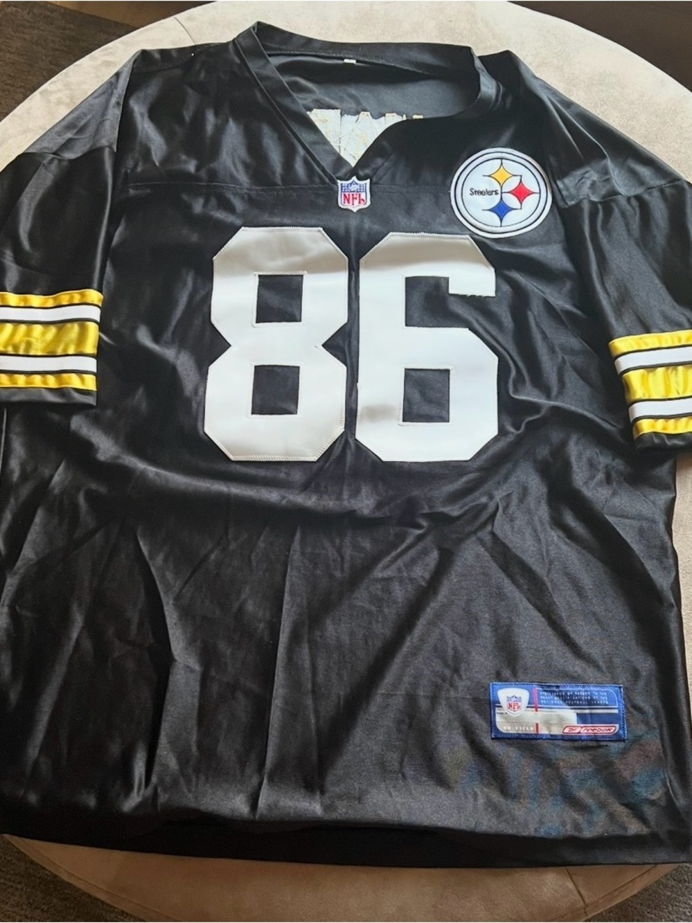 Pittsburgh Steelers #86 Ward Black Football Jersey Large